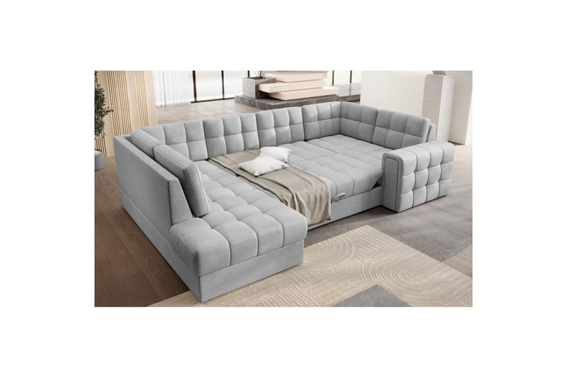 Seksjon Eltap Blewett 299x198x82 cm - Monolith 84, Lys Grå, Venstre - Møbler - Sofaer - Sovesofaer
