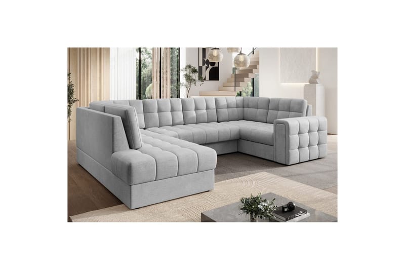 Seksjon Eltap Blewett 299x198x82 cm - Monolith 84, Lys Grå, Venstre - Møbler - Sofaer - Sovesofaer