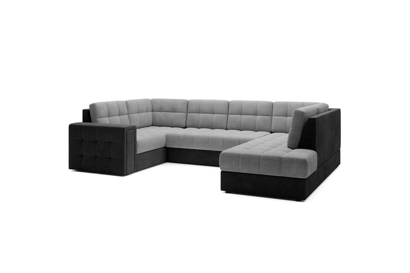 Seksjon Eltap Blewett 299x198x82 cm - Monolith 84, Monolith 97, Lys Grå, Mørk Grå, Høyre - Møbler - Sofaer - Sovesofaer