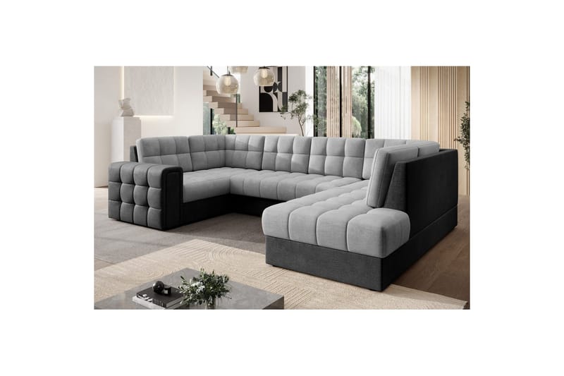 Seksjon Eltap Blewett 299x198x82 cm - Monolith 84, Monolith 97, Lys Grå, Mørk Grå, Høyre - Møbler - Sofaer - Sovesofaer