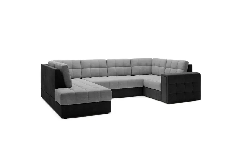 Seksjon Eltap Blewett 299x198x82 cm - Monolith 84, Monolith 97, Lys Grå, Mørk Grå, Venstre - Møbler - Sofaer - Sovesofaer