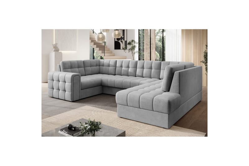 Seksjon Eltap Blewett 299x198x82 cm - Monolith 85, Grå, Høyre - Møbler - Sofaer - Sovesofaer