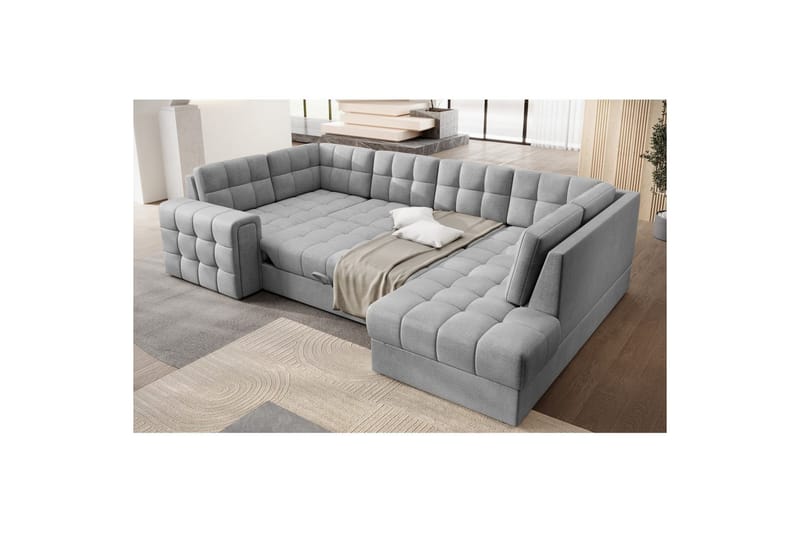 Seksjon Eltap Blewett 299x198x82 cm - Monolith 85, Grå, Høyre - Møbler - Sofaer - Sovesofaer