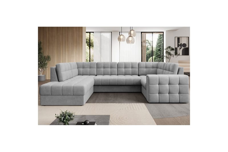 Seksjon Eltap Blewett 299x198x82 cm - Monolith 85, Grå, Venstre - Møbler - Sofaer - Sovesofaer