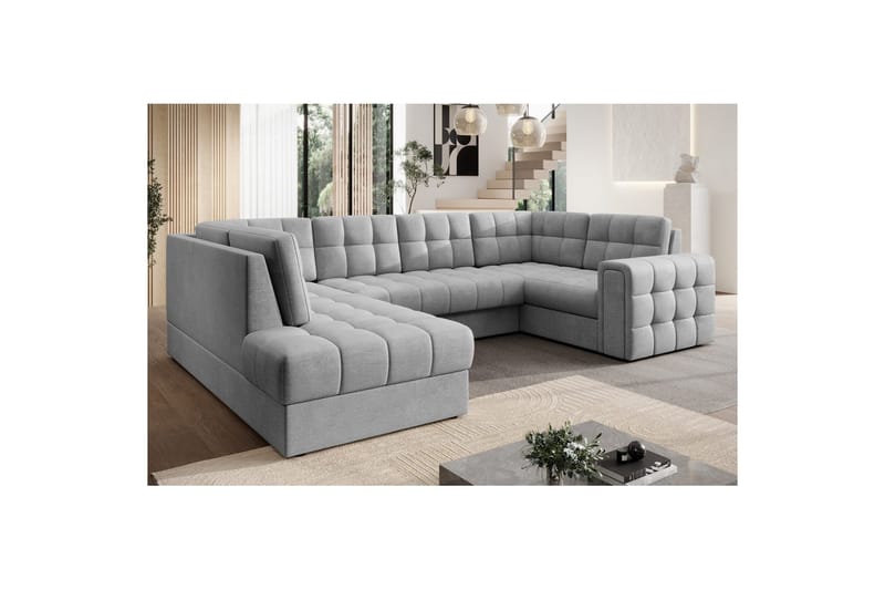 Seksjon Eltap Blewett 299x198x82 cm - Monolith 85, Grå, Venstre - Møbler - Sofaer - Sovesofaer
