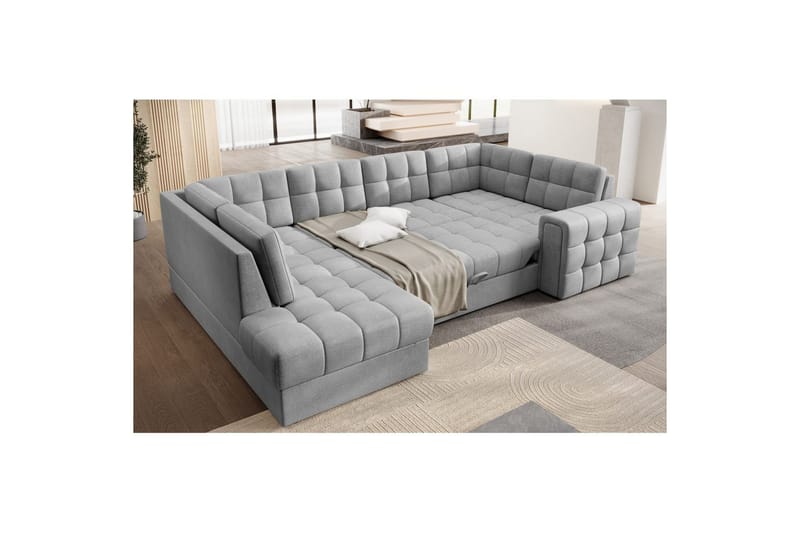 Seksjon Eltap Blewett 299x198x82 cm - Monolith 85, Grå, Venstre - Møbler - Sofaer - Sovesofaer