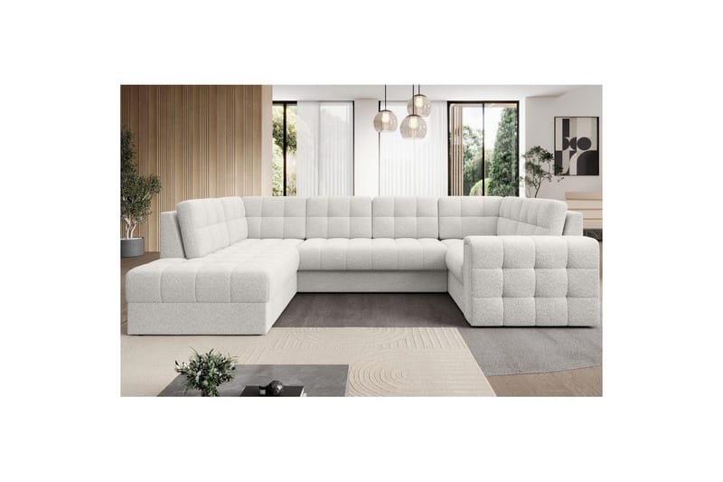 Seksjon Eltap Blewett 299x198x82 cm - Royal 01, Hvit, Venstre - Møbler - Sofaer - Sovesofaer
