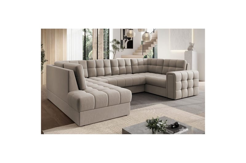 Seksjon Eltap Blewett 299x198x82 cm - Sola 18, Beige, Venstre - Møbler - Sofaer - Sovesofaer