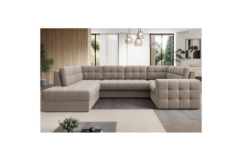 Seksjon Eltap Blewett 299x198x82 cm - Sola 18, Beige, Venstre - Møbler - Sofaer - Sovesofaer