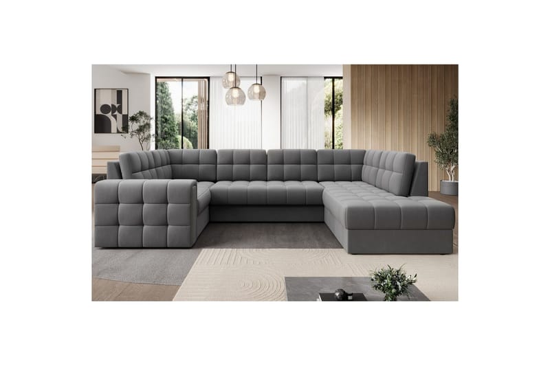 Seksjon Eltap Blewett 299x198x82 cm - Sola 4, Grå, Høyre - Møbler - Sofaer - Sovesofaer