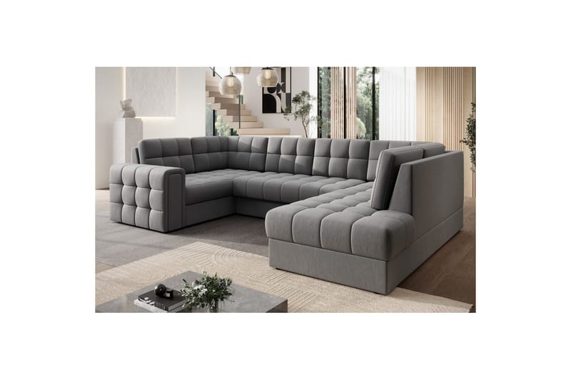 Seksjon Eltap Blewett 299x198x82 cm - Sola 4, Grå, Høyre - Møbler - Sofaer - Sovesofaer