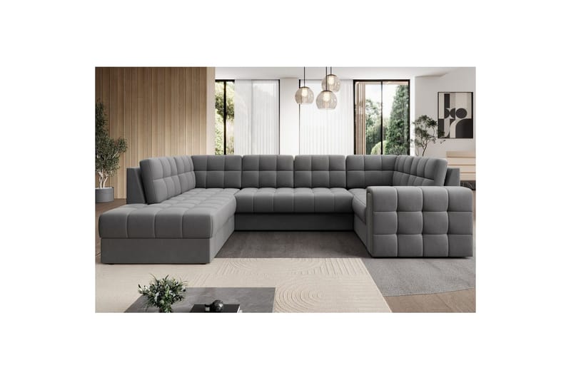 Seksjon Eltap Blewett 299x198x82 cm - Sola 4, Grå, Venstre - Møbler - Sofaer - Sovesofaer