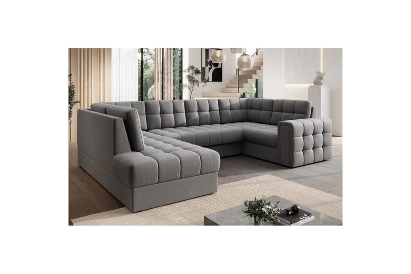 Seksjon Eltap Blewett 299x198x82 cm - Sola 4, Grå, Venstre - Møbler - Sofaer - Sovesofaer