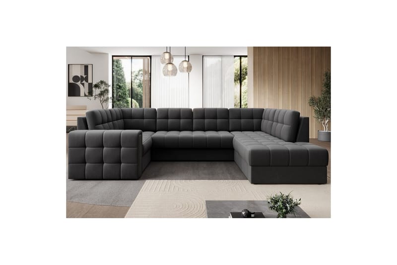 Seksjon Eltap Blewett 299x198x82 cm - Sola 6, Mørk grå, Høyre - Møbler - Sofaer - Sovesofaer