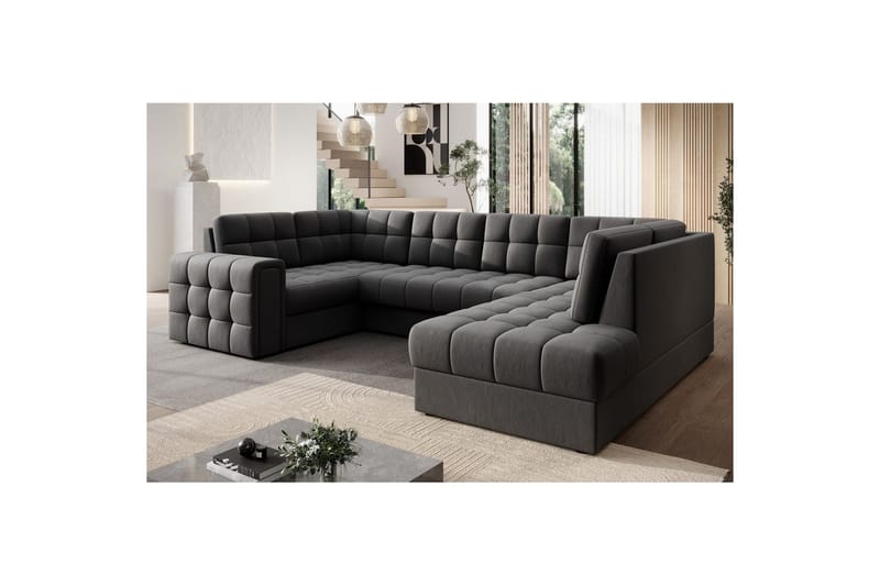Seksjon Eltap Blewett 299x198x82 cm - Sola 6, Mørk grå, Høyre - Møbler - Sofaer - Sovesofaer