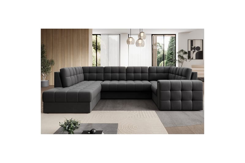 Seksjon Eltap Blewett 299x198x82 cm - Sola 6, Mørk grå, Venstre - Møbler - Sofaer - Sovesofaer