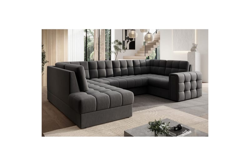 Seksjon Eltap Blewett 299x198x82 cm - Sola 6, Mørk grå, Venstre - Møbler - Sofaer - Sovesofaer