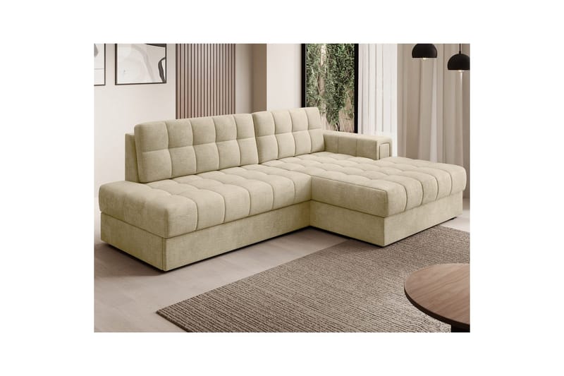 Seksjon Eltap Blezalt 240x150x82 cm - Monolith 04, Beige, Høyre - Møbler - Sofaer - Sovesofaer