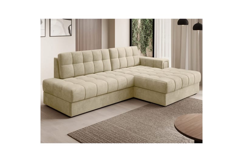 Seksjon Eltap Blezalt 240x150x82 cm - Monolith 04, Beige, Høyre - Møbler - Sofaer - Sovesofaer