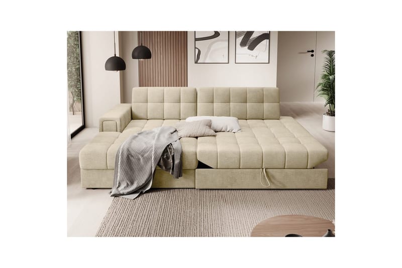 Seksjon Eltap Blezalt 240x150x82 cm - Monolith 04, Beige, Venstre - Møbler - Sofaer - Sovesofaer