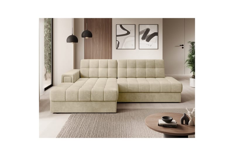 Seksjon Eltap Blezalt 240x150x82 cm - Monolith 04, Beige, Venstre - Møbler - Sofaer - Sovesofaer