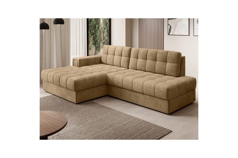 Seksjon Eltap Blezalt 240x150x82 cm - Monolith 09, Mørk beige, Venstre - Møbler - Sofaer - Sovesofaer