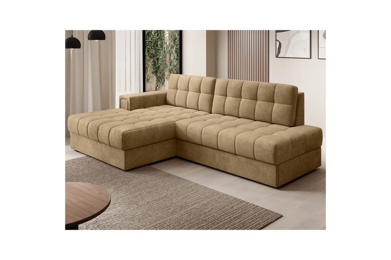 Seksjon Eltap Blezalt 240x150x82 cm - Monolith 09, Mørk beige, Venstre - Møbler - Sofaer - Sovesofaer