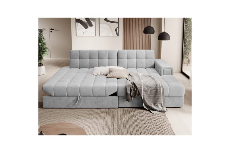 Seksjon Eltap Blezalt 240x150x82 cm - Monolith 84, Lys Grå, Høyre - Møbler - Sofaer - Sovesofaer