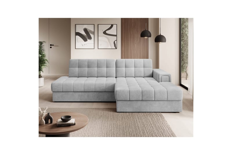 Seksjon Eltap Blezalt 240x150x82 cm - Monolith 84, Lys Grå, Høyre - Møbler - Sofaer - Sovesofaer