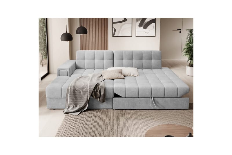 Seksjon Eltap Blezalt 240x150x82 cm - Monolith 84, Lys Grå, Venstre - Møbler - Sofaer - Sovesofaer