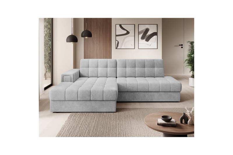 Seksjon Eltap Blezalt 240x150x82 cm - Monolith 84, Lys Grå, Venstre - Møbler - Sofaer - Sovesofaer