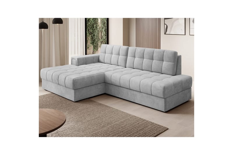 Seksjon Eltap Blezalt 240x150x82 cm - Monolith 84, Lys Grå, Venstre - Møbler - Sofaer - Sovesofaer
