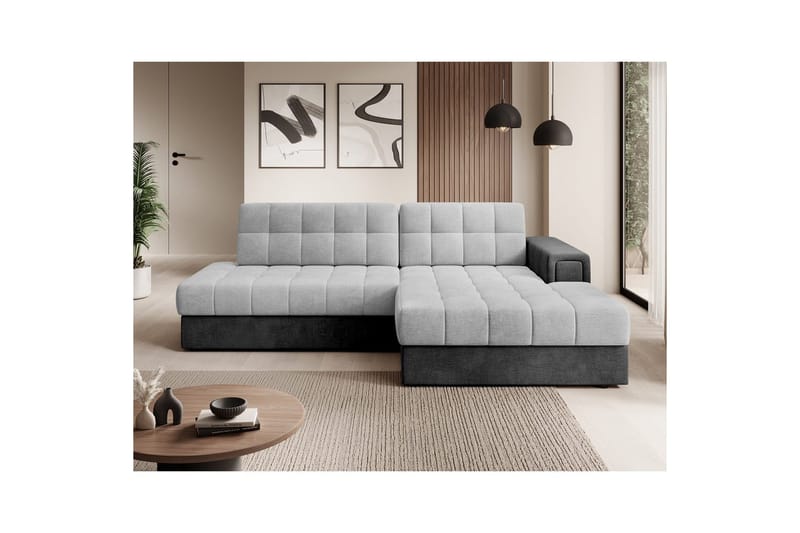 Seksjon Eltap Blezalt 240x150x82 cm - Monolith 84, Monolith 97, Lys Grå, Mørk Grå, Høyre - Møbler - Sofaer - Sovesofaer