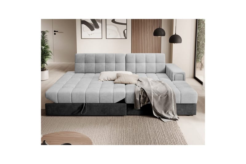 Seksjon Eltap Blezalt 240x150x82 cm - Monolith 84, Monolith 97, Lys Grå, Mørk Grå, Høyre - Møbler - Sofaer - Sovesofaer
