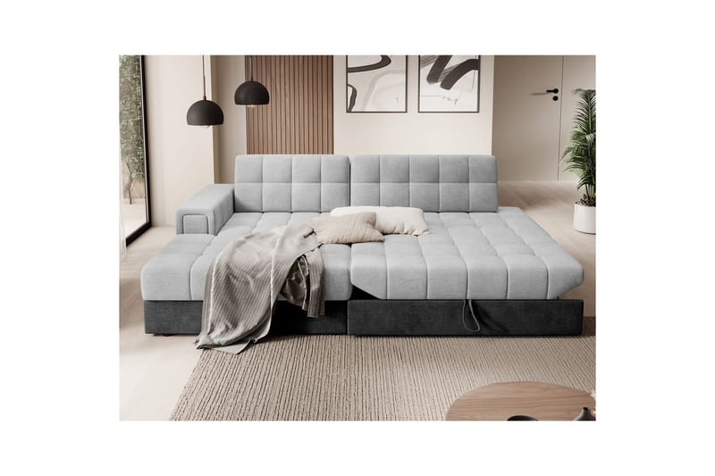 Seksjon Eltap Blezalt 240x150x82 cm - Monolith 84, Monolith 97, Lys Grå, Mørk Grå, Venstre - Møbler - Sofaer - Sovesofaer