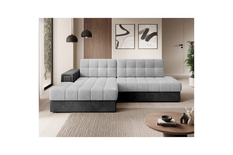 Seksjon Eltap Blezalt 240x150x82 cm - Monolith 84, Monolith 97, Lys Grå, Mørk Grå, Venstre - Møbler - Sofaer - Sovesofaer