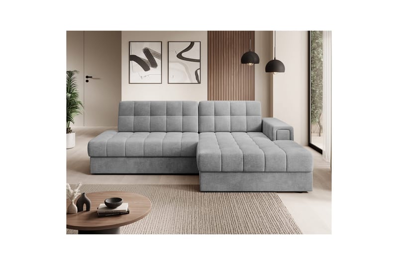 Seksjon Eltap Blezalt 240x150x82 cm - Monolith 85, Grå, Høyre - Møbler - Sofaer - Sovesofaer