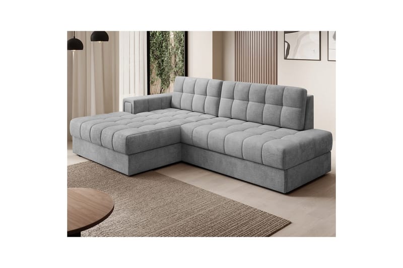 Seksjon Eltap Blezalt 240x150x82 cm - Monolith 85, Grå, Venstre - Møbler - Sofaer - Sovesofaer