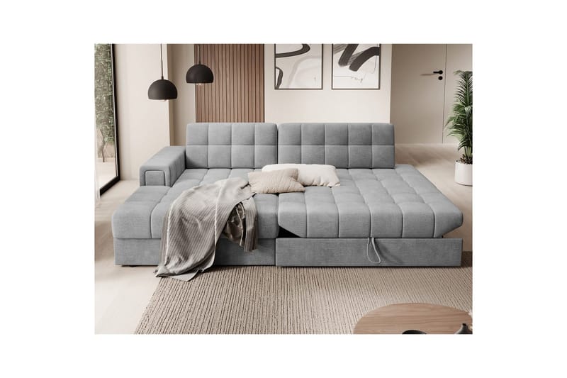 Seksjon Eltap Blezalt 240x150x82 cm - Monolith 85, Grå, Venstre - Møbler - Sofaer - Sovesofaer