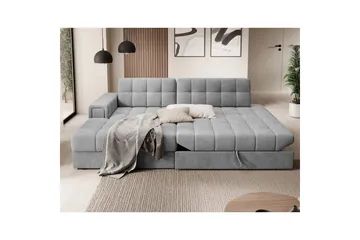 Seksjon Eltap Blezalt 240x150x82 cm - Monolith 85, Grå, Venstre - Møbler - Sofaer - Sovesofaer