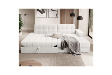 Seksjon Eltap Blezalt 240x150x82 cm - Royal 01, Hvit, Høyre - Møbler - Sofaer - Sovesofaer