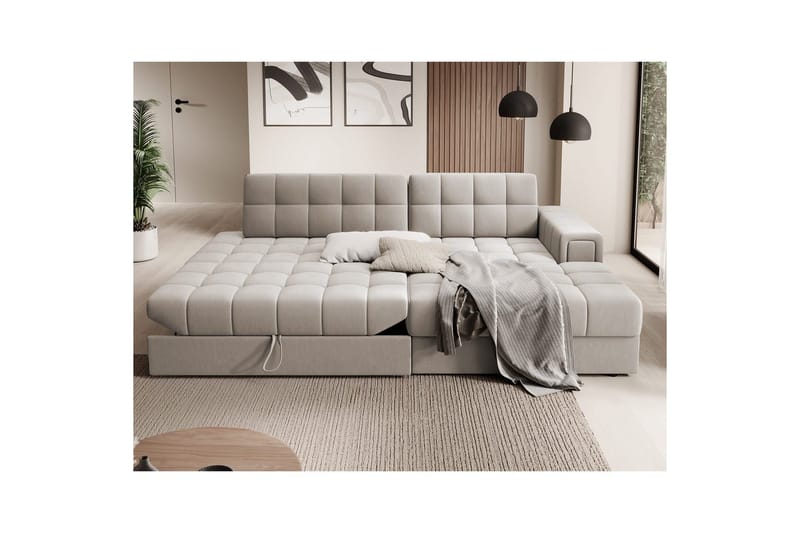 Seksjon Eltap Blezalt 240x150x82 cm - Sola 18, Beige, Høyre - Møbler - Sofaer - Sovesofaer