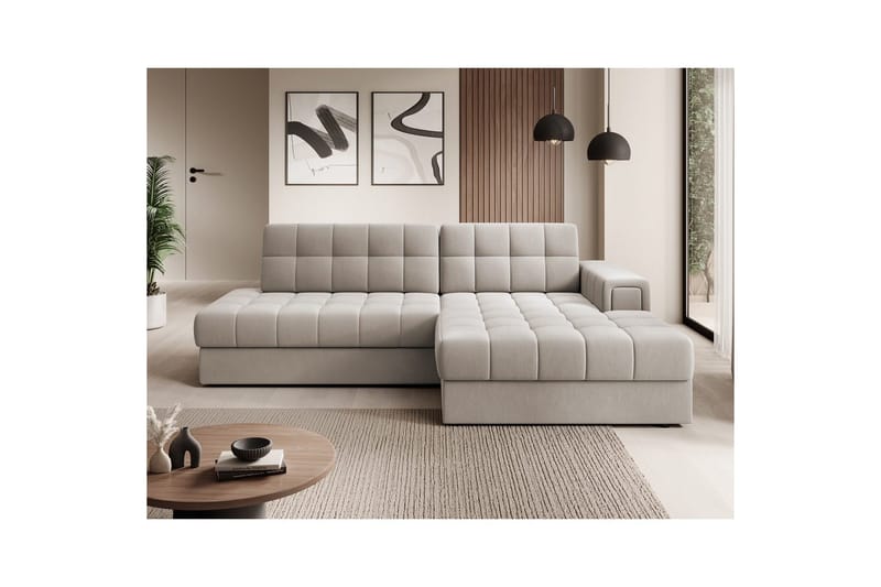 Seksjon Eltap Blezalt 240x150x82 cm - Sola 18, Beige, Høyre - Møbler - Sofaer - Sovesofaer