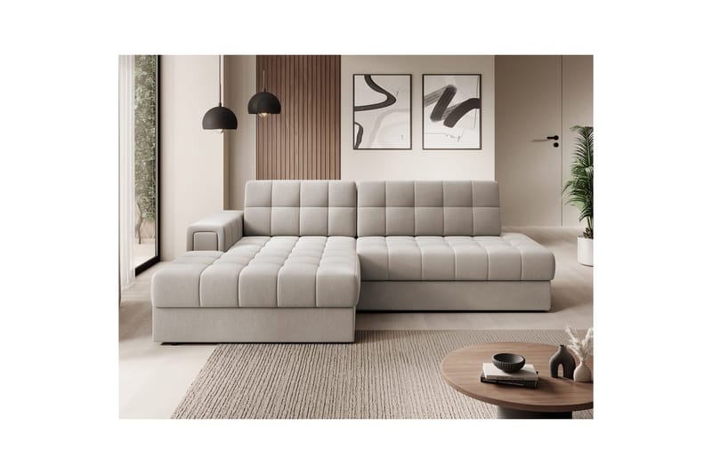 Seksjon Eltap Blezalt 240x150x82 cm - Sola 18, Beige, Venstre - Møbler - Sofaer - Sovesofaer