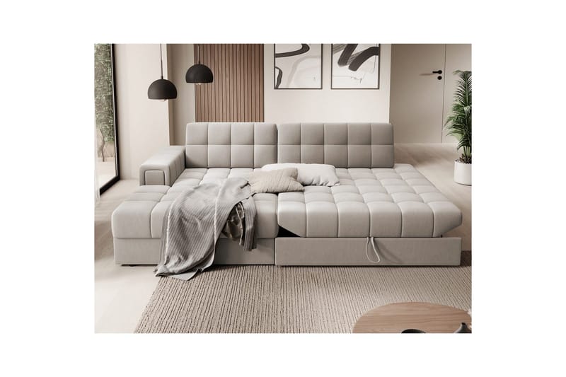 Seksjon Eltap Blezalt 240x150x82 cm - Sola 18, Beige, Venstre - Møbler - Sofaer - Sovesofaer