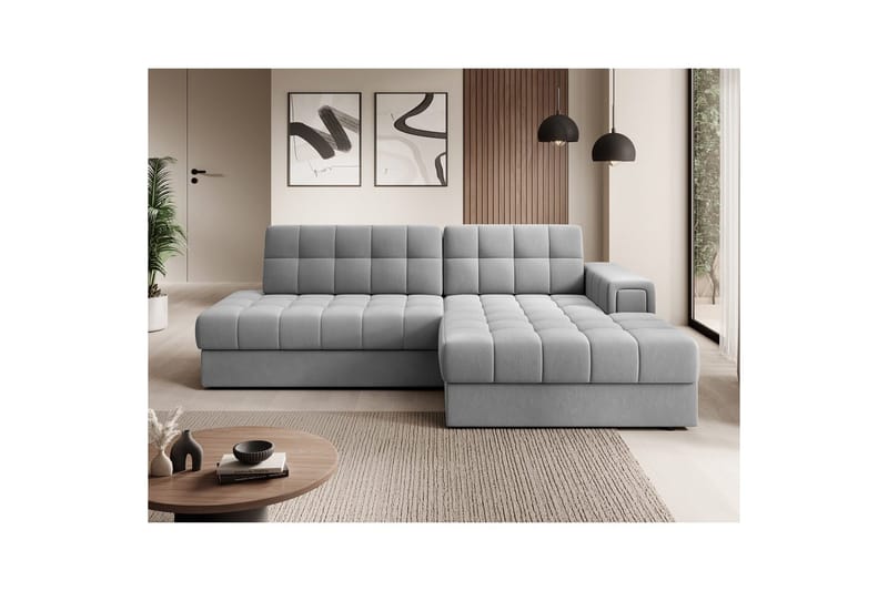 Seksjon Eltap Blezalt 240x150x82 cm - Sola 4, Grå, Høyre - Møbler - Sofaer - Sovesofaer