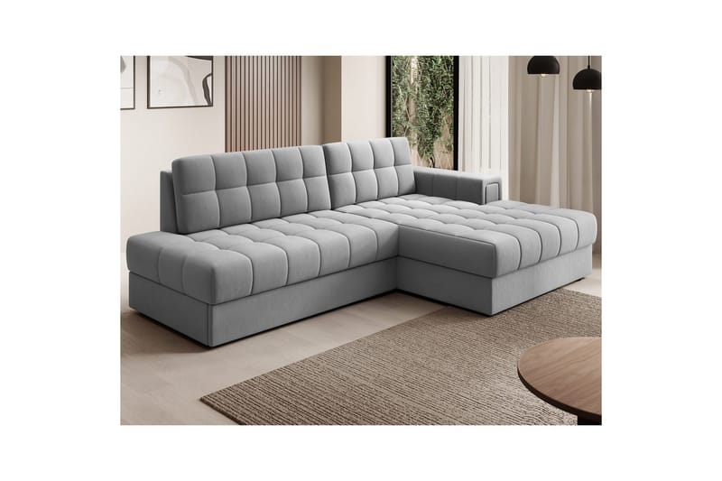 Seksjon Eltap Blezalt 240x150x82 cm - Sola 4, Grå, Høyre - Møbler - Sofaer - Sovesofaer