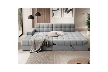 Seksjon Eltap Blezalt 240x150x82 cm - Sola 4, Grå, Venstre - Møbler - Sofaer - Sovesofaer