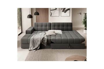 Seksjon Eltap Blezalt 240x150x82 cm - Sola 6, Mørk grå, Venstre - Møbler - Sofaer - Sovesofaer