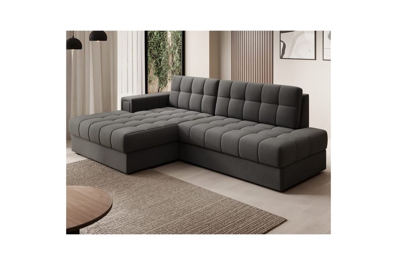 Seksjon Eltap Blezalt 240x150x82 cm - Sola 6, Mørk grå, Venstre - Møbler - Sofaer - Sovesofaer